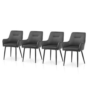 TUKAILAi Juego de 4 Sillas de Comedor en Terciopelo, Sillas…