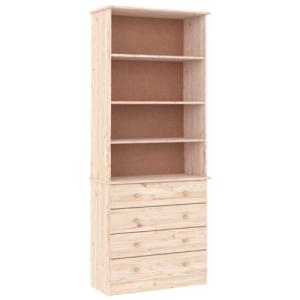 vidaXL Librería con cajones Alta Madera Maciza de Pino 77x3…