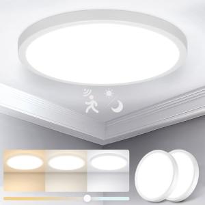 Yafido 2 Piezas Plafón LED Techo 28W Con Sensor de Movimien…