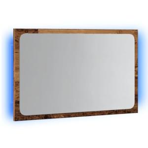 vidaXL Espejo de baño con luz LED Madera Envejecida 60x8,5x…