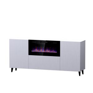 BIM Furniture Cómoda Pafos 180 cm con chimenea eléctrica fr…