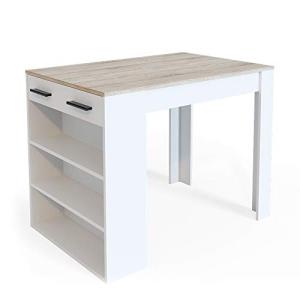 Vicco Mesa de Bar Repose, Sonoma/Blanco, 67 x 100 cm