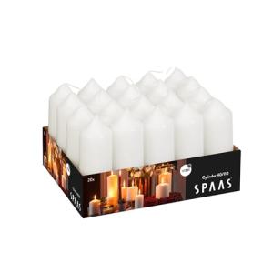 Spaas Bandeja de 20 velas de pilar sin perfume de 40/110 mm…