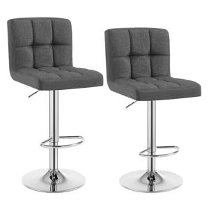 WOLTU 2X Taburete de Bar Silla de Bar Lino Muebles Cocina T…