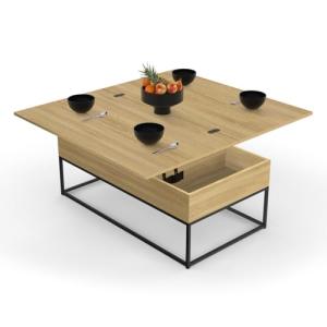IDMarket – Mesa baja rectangular elevable Convertible en me…