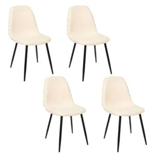 HOME DECO FACTORY, HD7670, Juego de 4 sillas Mora Pies Meta…