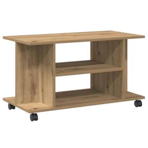 vidaXL Mueble de TV Ruedas Madera ingeniería Roble Artisan…