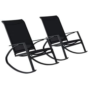 vidaXL 2X Sillas Mecedoras de Jardín Porche Patio al Aire L…
