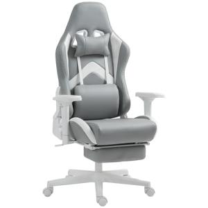 HOMCOM Silla Gaming Silla Gamer Reclinable con Altura Ajust…