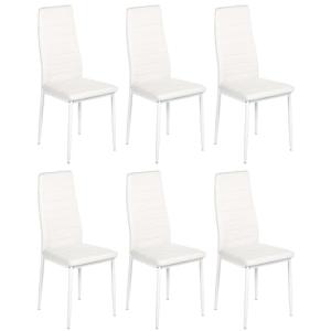ZZINOKE Juego de 6 Sillas Comedor, Cuero Artificial, Respal…