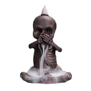 Quemador de incienso con decoración de calavera, Quemador d…