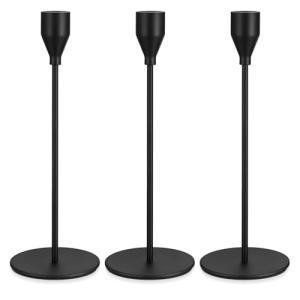 3 Pcs Candelabros para Velas, Candelabro Negro, 24cm Candel…