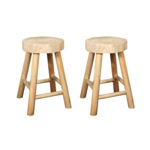 HOME DECO FACTORY, HD7626, Juego de 2 taburetes de Madera H…