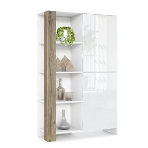 Vladon Canto highboard, Armario Alto con 2 Puertas y 8 Comp…
