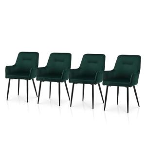 TUKAILAi Juego de 4 Sillas de Comedor en Terciopelo, Sillas…