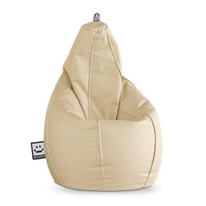 HAPPERS Puff Salón Pera Polipiel Interior Crudo XL