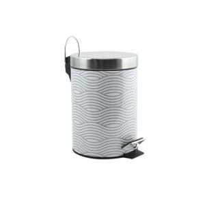 MSV Cubo de Basura con Pedal 3 L, Acero Inoxidable, Rayas G…