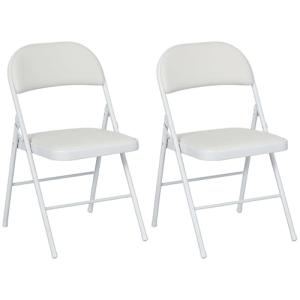 HOMCOM Juego de 2 Sillas Plegables Sillas Abatibles con Res…