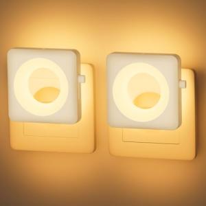 2 Piezas Luz Nocturna Infantil, 2700K LED Luz de Noche, ON/…