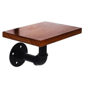 RORPOIR Estante de Pared de Madera y Hierro Retro Estante C…