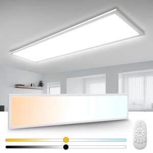Plafon LED Techo 120x30 CM, 40W Lámpara de Techo Panel Regu…