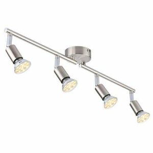 Luz de riel, Focos de LED techo ajustables GU10 con 4 Luces…