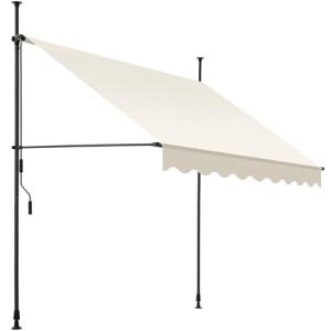 tectake® Toldo Terraza Manual Regulable en Altura con Maniv…