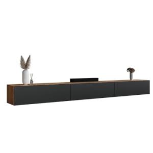 Planetmöbel Mueble de TV de 300 cm de Roble Dorado/Antracit…