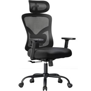 NOBLEWELL Silla de Oficina Ergonómica con Soporte Lumbar, R…