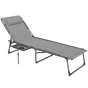 Outsunny Tumbona Plegable Tumbona Jardín Exterior con Respa…
