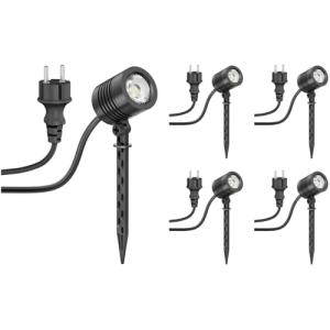 ledscom.de 5 piezas Foco LED pequeño de jardín con piqueta…