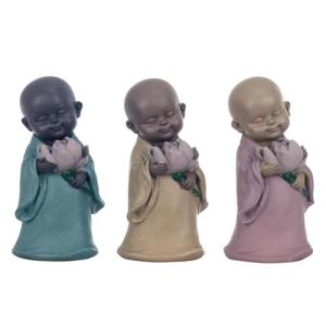 by SIGRIS Figura Buda 3 Unidades Multicolor de Resina 14 *…
