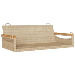 vidaXL Banco Columpio de ratán sintético Beige 109x62x40 cm…