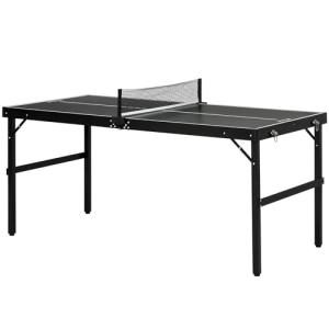 SPORTNOW Mesa de Ping Pong Plegable con Estructura de Alumi…