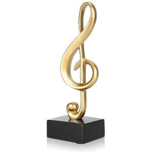 HERCHR Escultura Resina Musical Note Oro, Moderna Escultura…