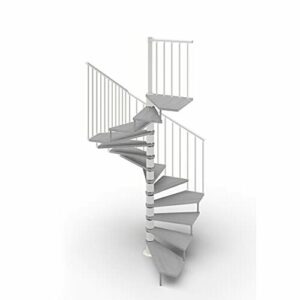 Escalera de caracol de planta cuadrada 105 x 105 cm. Tekla…