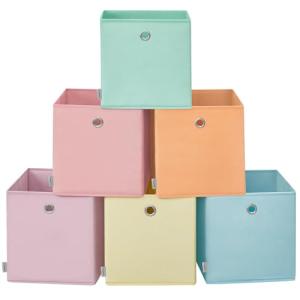 SONGMICS Caja de Almacenaje, Juego de 6, Organizadores Pleg…