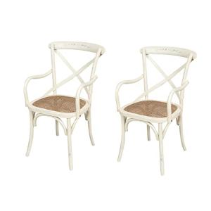 Biscottini Pack de 2 Sillas de Comedor Ratan 89x43x50 cm -…