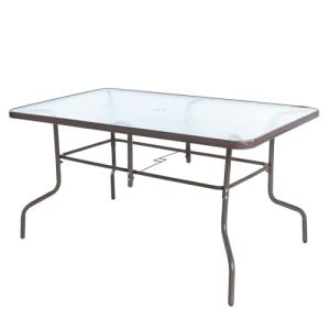 LOLAhome Mesa de jardín Classic de Cristal y Acero | De 150…