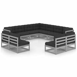MOONAIRY Juego de Muebles de jardín 11 pzas y Cojines, Set…