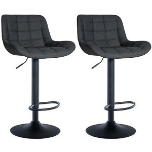 CLP Set de 2 Taburetes De Bar Tover En Tela, Polipeil o Ter…