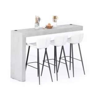 MOBILI FIVER, Península Evolution 180x40,Cemento Gris con C…