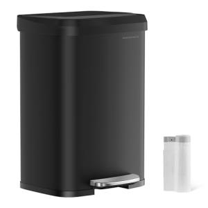 SONGMICS Cubo de Basura de Cocina, 50 L, Cubo de Basura de…