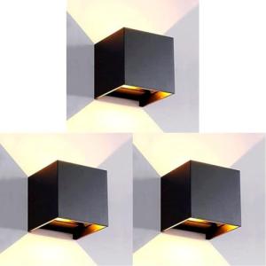 M Ledme - Aplique de pared Negro exterior/interior LED 6W,…
