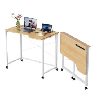 Lvhecforhm Mesa Escritorio Plegable, Roble Mesa de Oficina…