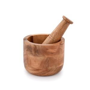 Samhita Mortero de madera de acacia hecho a mano, perfecto…