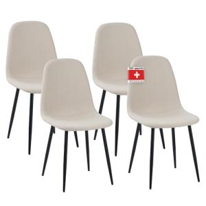 Albatros Bari - Silla de comedor con funda de tela, juego d…