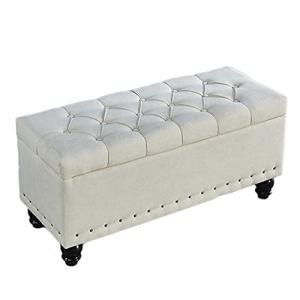 SZITW Banco otomano Taburete para Cama de Tela Taburete par…