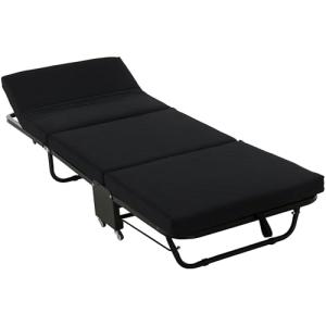 HOMCOM Cama Plegable 184x65 cm con Colchón Cama Abatible co…