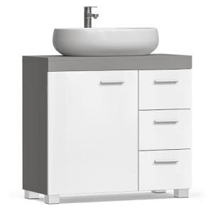 VASAGLE Mueble Bajo Lavabo, Armario de Baño, 3 Cajones, 2 C…